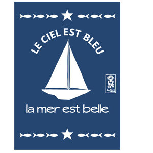 Torchon breton de créatrice en 100% coton.