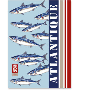 Torchon bord de mer atlantique de la créatrice Sophie.C.