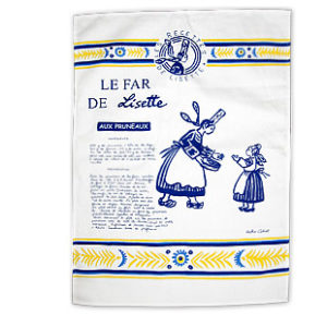 Torchon recette de Lisette, le far aux pruneaux