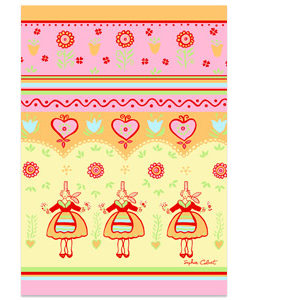 Drap de cuisine les brodeuses en 100% coton.