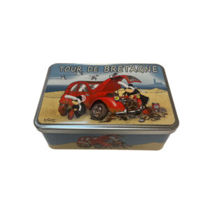 Boite biscuits en métal deudeuch en panne.